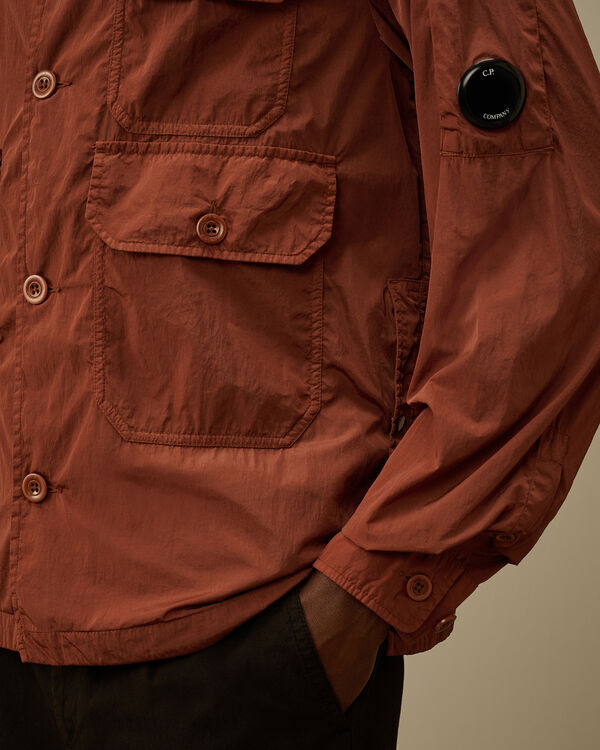 C.p. Company Chrome-R Full Button Overshirt SABLE - BROWN