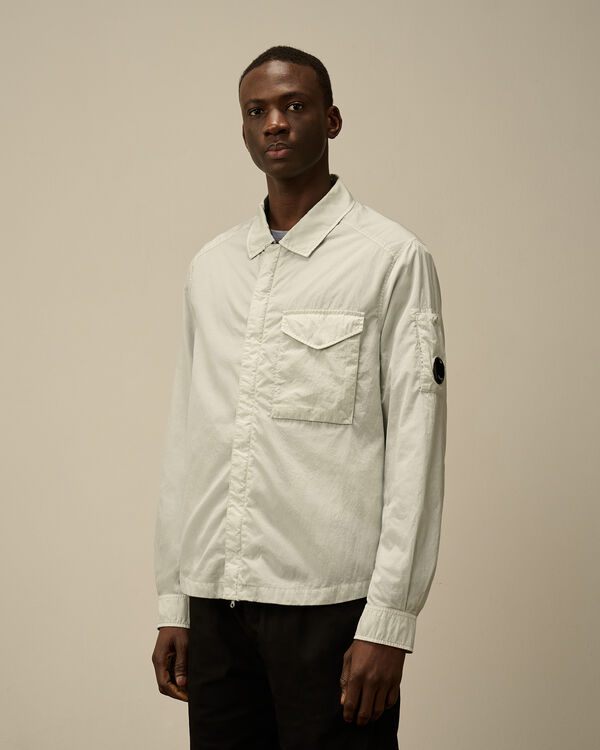 C.p. Company Chrome-R Full Zip Overshirt BLUE FOX - GREY
