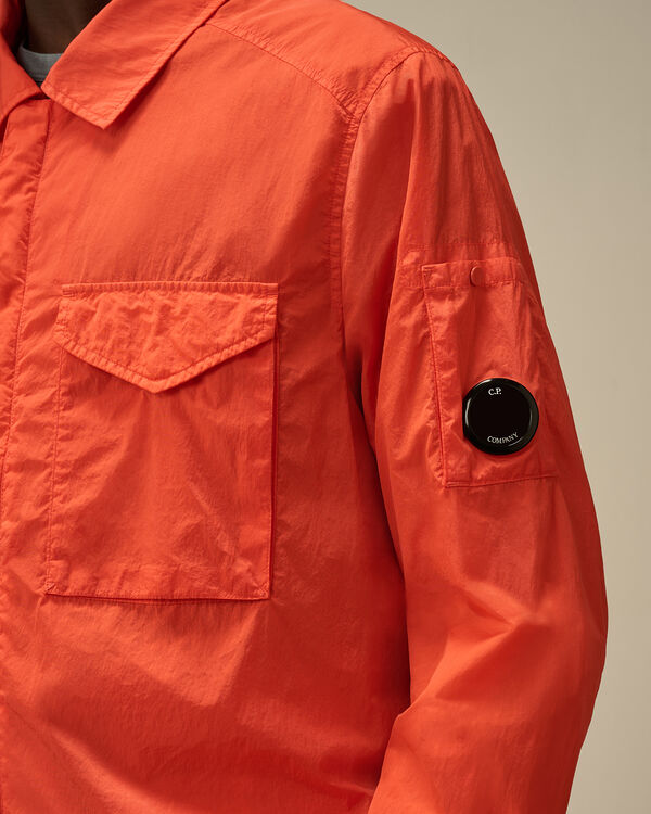 C.p. Company Chrome-R Full Zip Overshirt POINCIANA - ORANGE