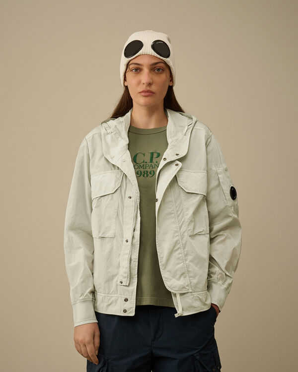 C.p. Company Chrome-R Hooded Lens Jacket BLUE FOX - GREY