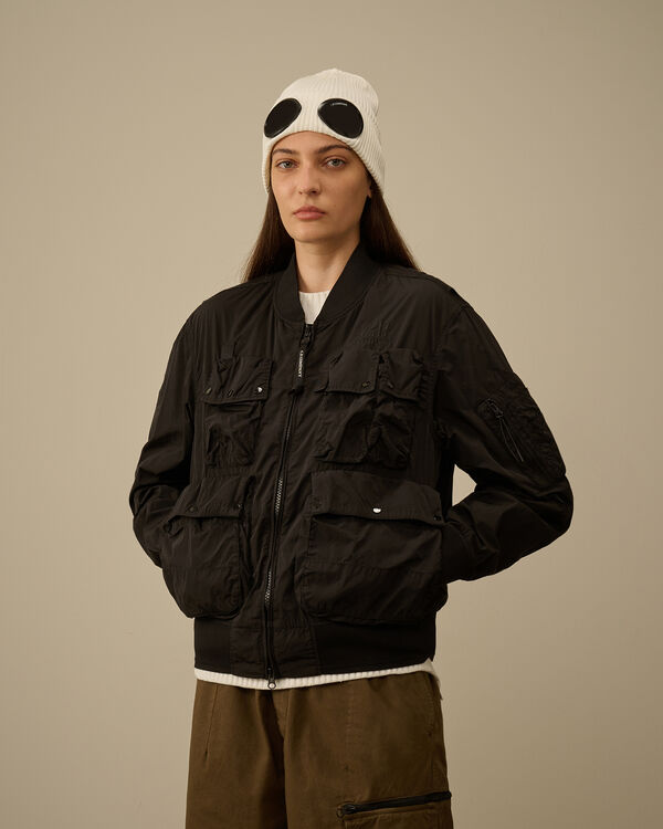 C.p. Company Chrome-R Multipocket Bomber Jacket BLACK
