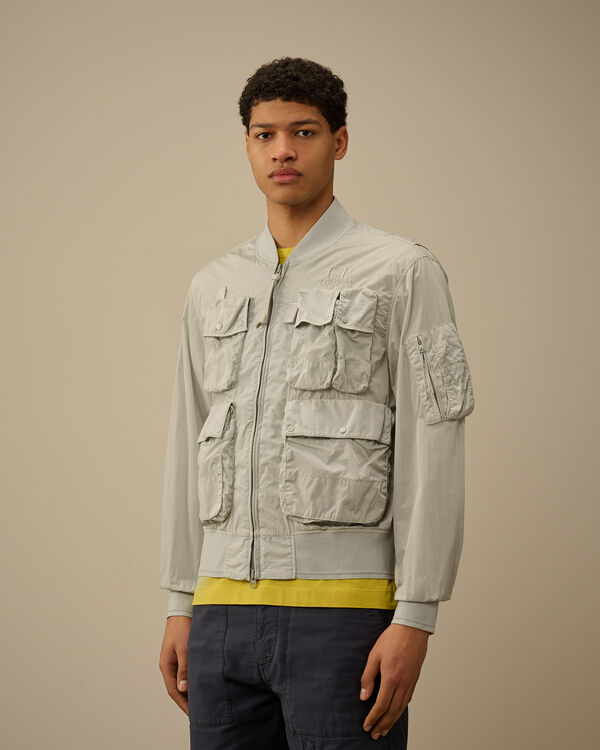 C.p. Company Chrome-R Multipocket Bomber Jacket BLUE FOX - GREY