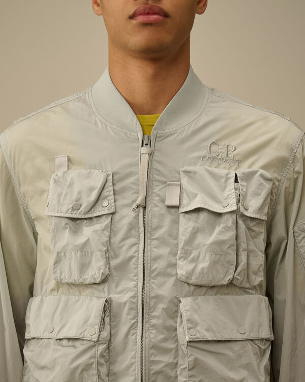 C.p. Company Chrome-R Multipocket Bomber Jacket BLUE FOX - GREY