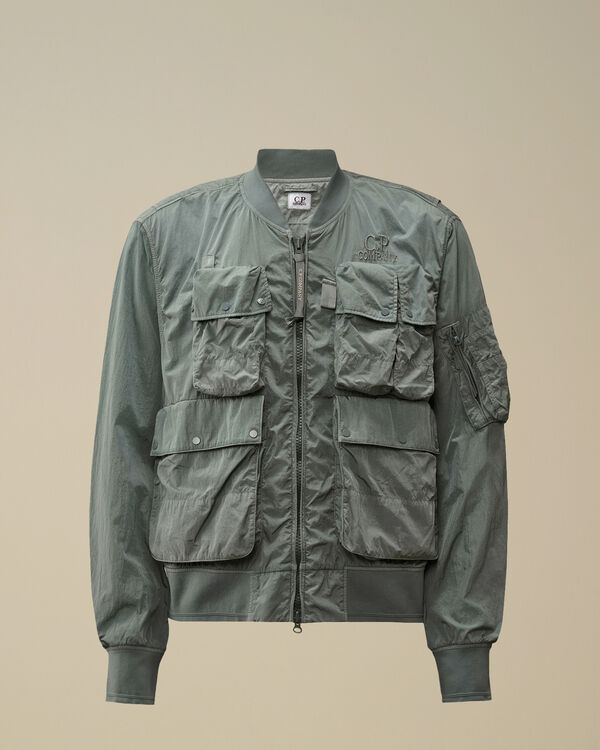 c.p. company Chrome-R Multipocket Bomber Jacket STORMY WEATHER - BLUE
