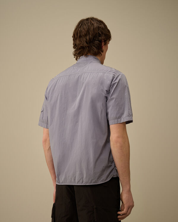 C.p. Company Chrome-R Short Sleeve Overshirt LAVANDER VIOLET