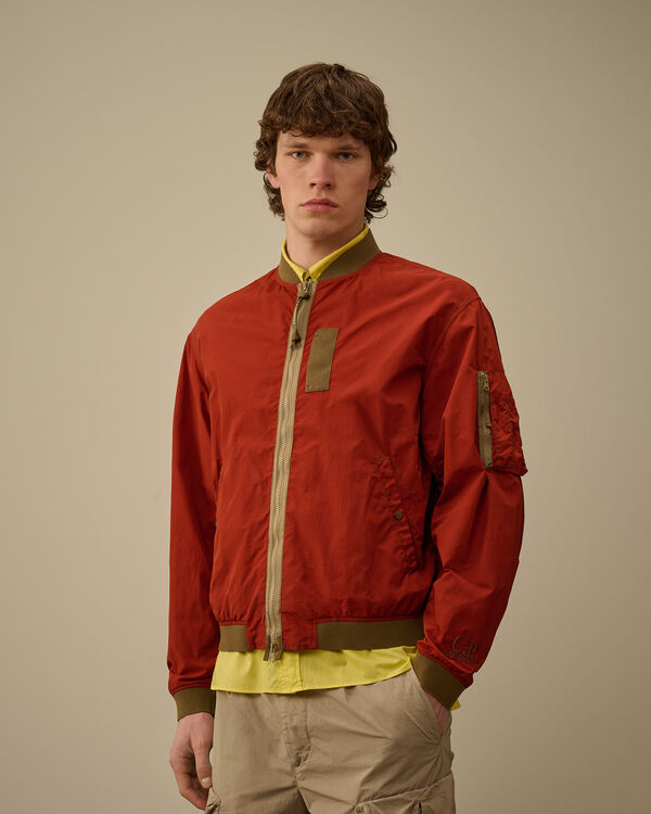 C.p. Company Contrast Flatt Nylon Bomber Jacket KETCHUP - RED