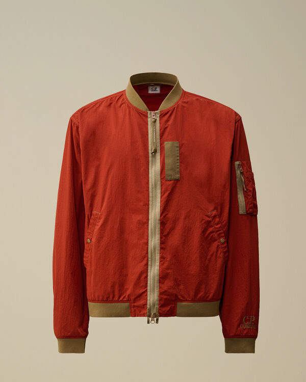 c.p. company Contrast Flatt Nylon Bomber Jacket KETCHUP - RED