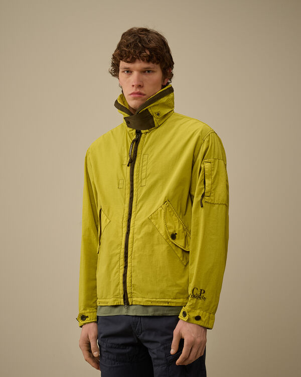 C.p. Company Contrast Flatt Nylon Hooded Jacket CRESS GREEN - YELLOW