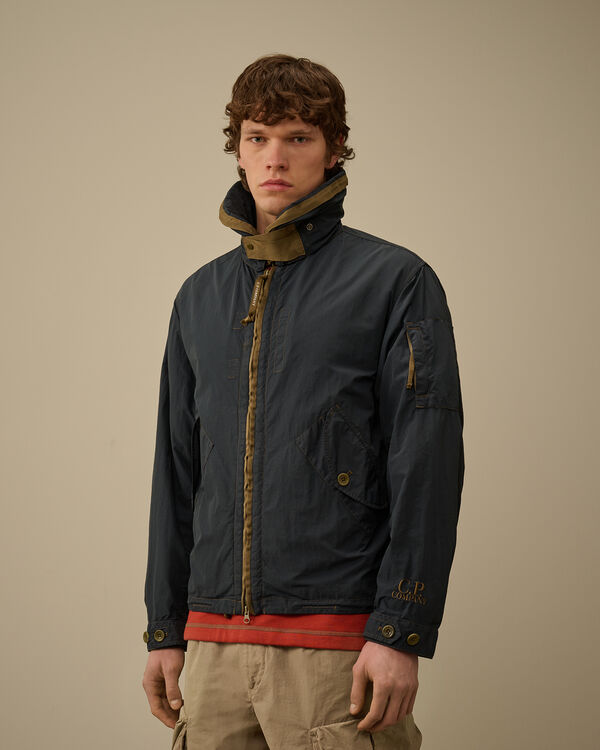C.p. Company Contrast Flatt Nylon Hooded Jacket INDIA INK – BLUE