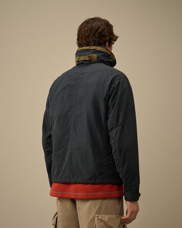 C.p. Company Contrast Flatt Nylon Hooded Jacket INDIA INK – BLUE