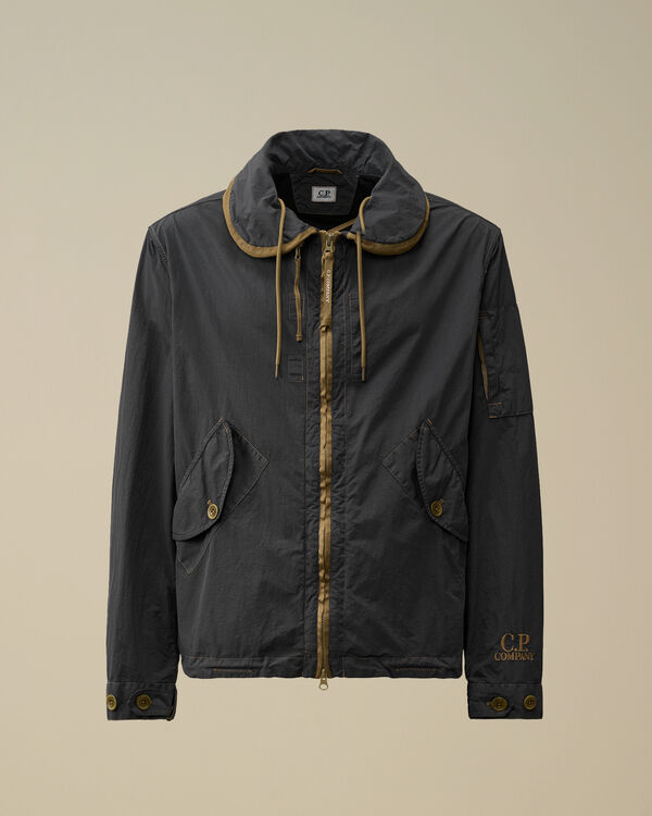 c.p. company Contrast Flatt Nylon Hooded Jacket INDIA INK – BLUE
