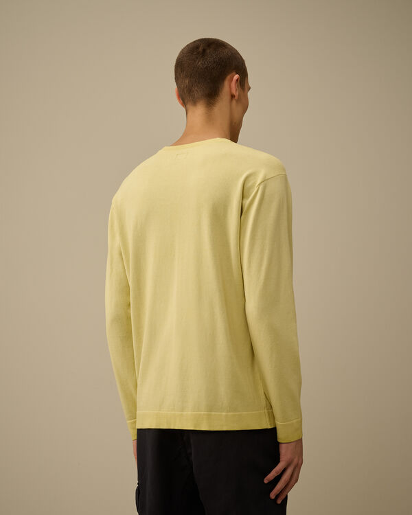 C.p. Company Cotton Crepe Crewneck Knit CRESS GREEN - YELLOW