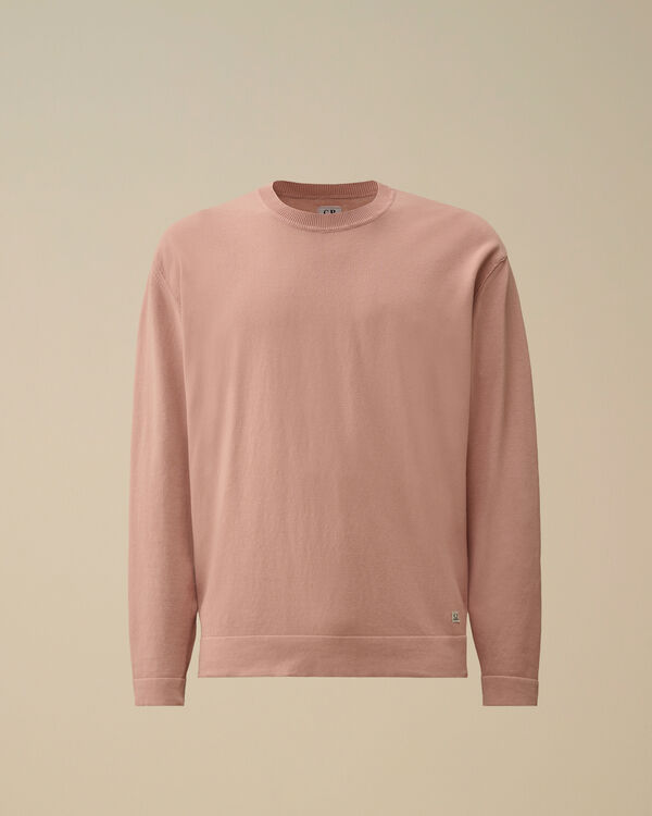 c.p. company Cotton Crepe Crewneck Knit MISTY ROSE - PINK