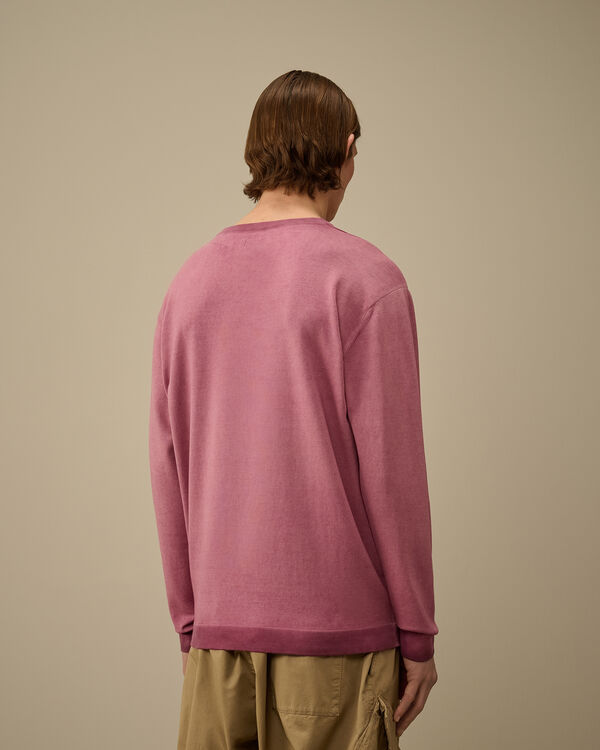 C.p. Company Cotton Crepe Crewneck Knit PICKLED BEET - VIOLET