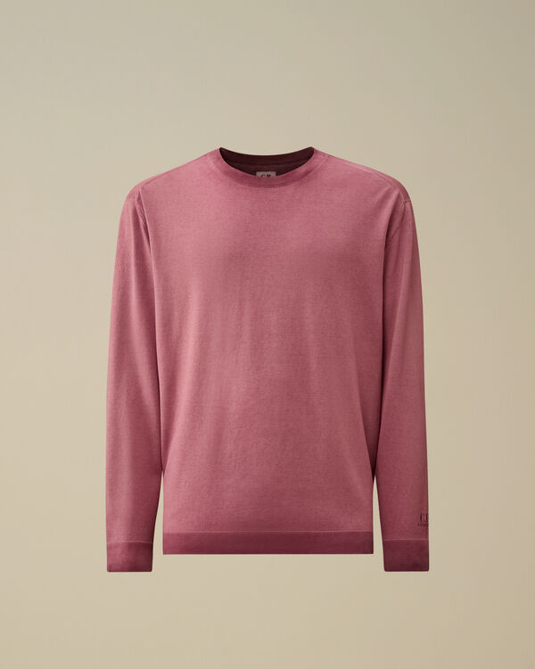 c.p. company Cotton Crepe Crewneck Knit PICKLED BEET - VIOLET
