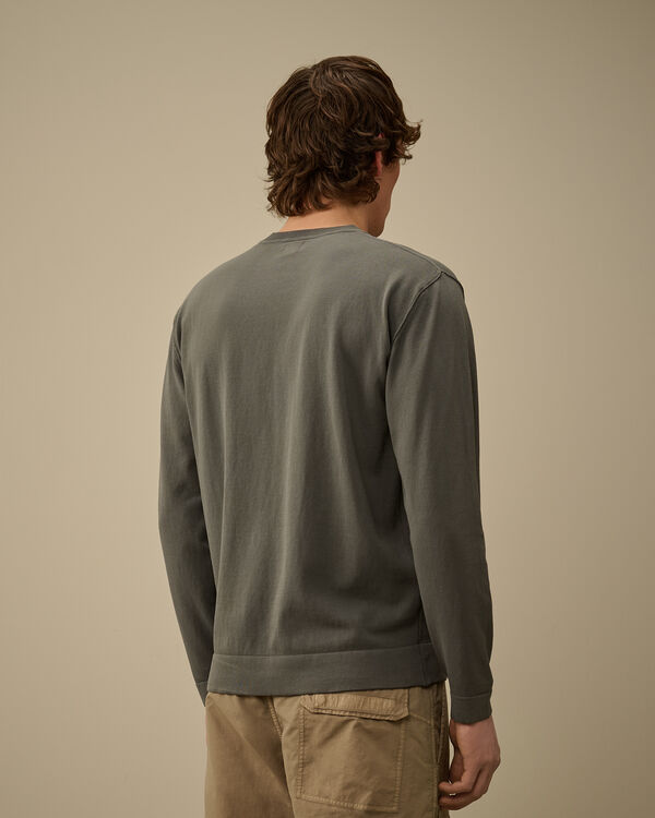 C.p. Company Cotton Crepe Crewneck Knit SMOKED PEARL - GREY