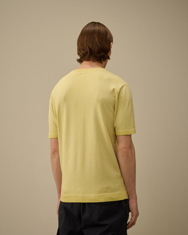 C.p. Company Cotton Crepe Short Sleeve Knit CRESS GREEN - YELLOW