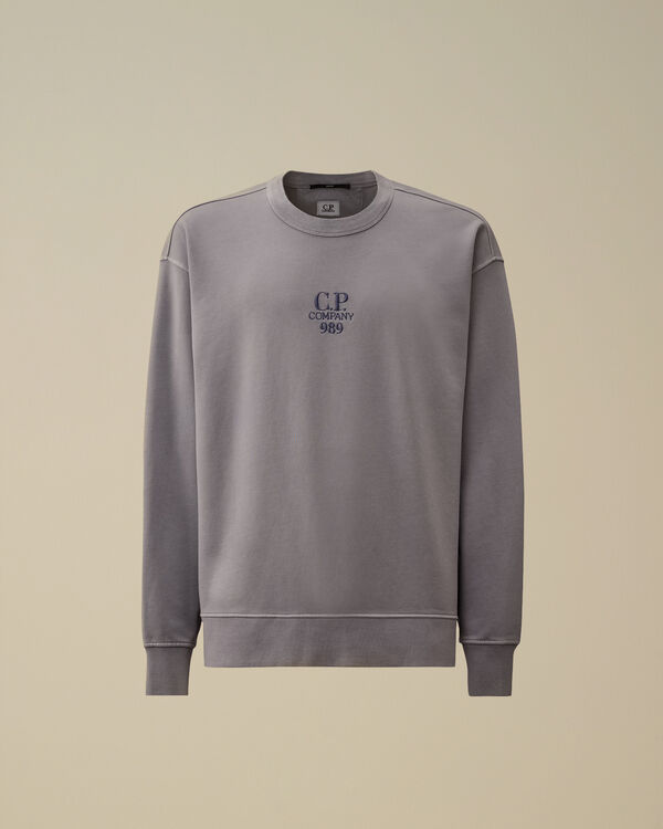 c.p. company Cotton Diagonal Fleece Crewneck Sweatshirt LAVANDER VIOLET