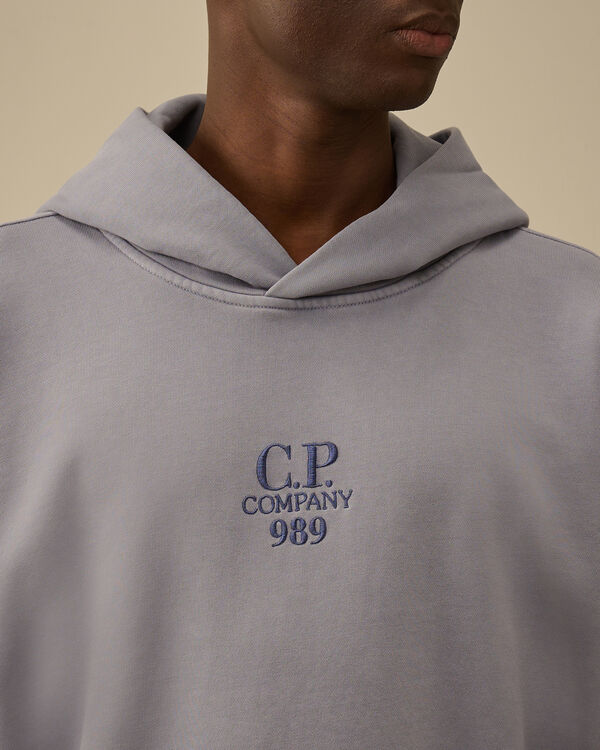 C.p. Company Cotton Diagonal Fleece Hooded Sweatshirt LAVANDER VIOLET