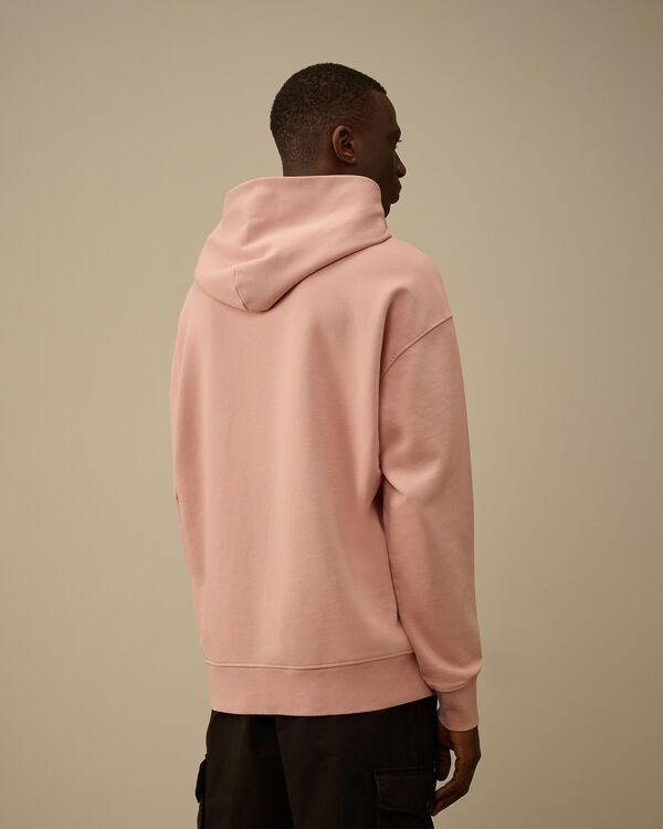 C.p. Company Cotton Diagonal Fleece Hooded Sweatshirt MISTY ROSE - PINK