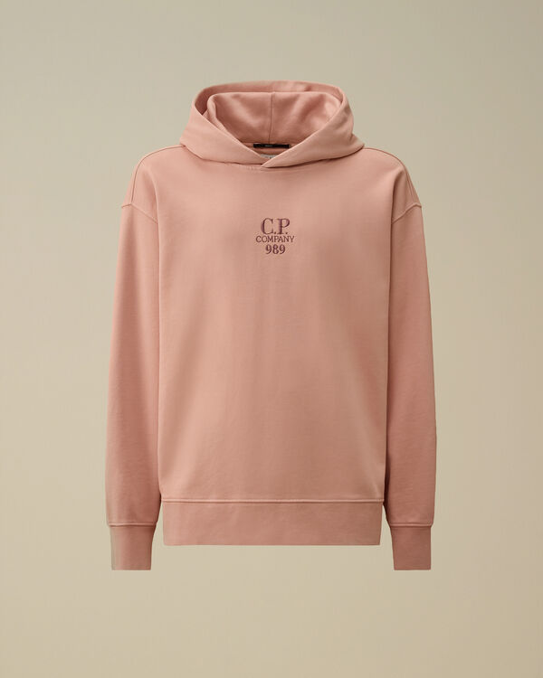 c.p. company Cotton Diagonal Fleece Hooded Sweatshirt MISTY ROSE - PINK