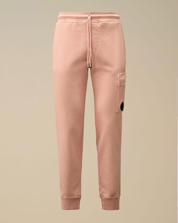 c.p. company Cotton Diagonal Fleece Resist Dyed Cargo Sweatpants MISTY ROSE - PINK