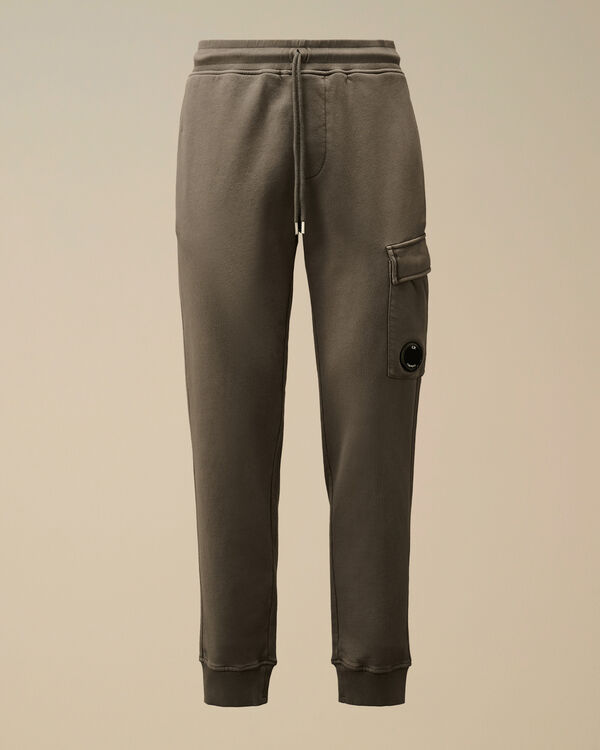 c.p. company Cotton Diagonal Fleece Resist Dyed Cargo Sweatpants SMOKED PEARL - GREY