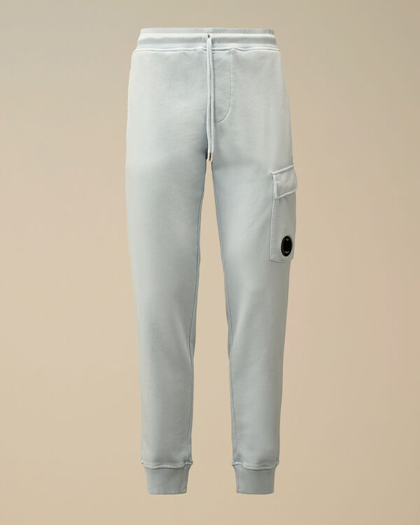 c.p. company Cotton Diagonal Fleece Resist Dyed Cargo Sweatpants CERULEAN - LIGHT-BLUE