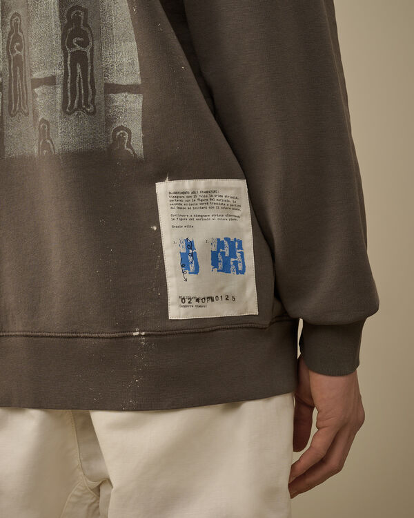 C.p. Company Cotton Fleece Hooded Sweatshirt SMOKED PEARL - GREY