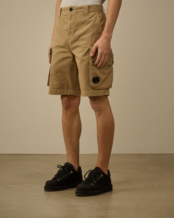 C.p. Company Cotton Gabardine Cargo Shorts TREE HOUSE - BEIGE