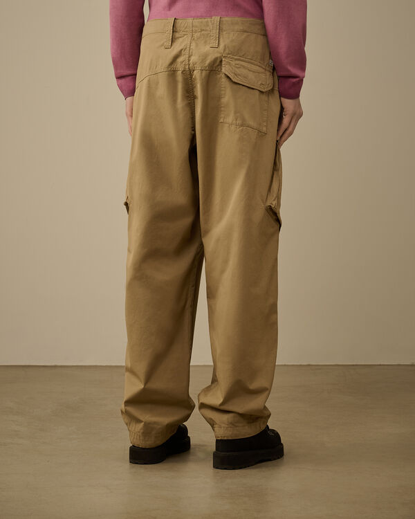 C.p. Company Cotton Gabardine Loose Cargo Pants TREE HOUSE - BEIGE