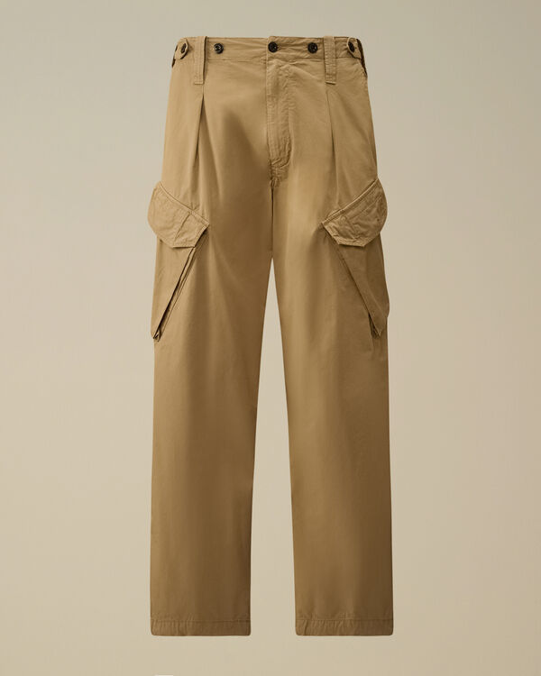 c.p. company Cotton Gabardine Loose Cargo Pants TREE HOUSE - BEIGE