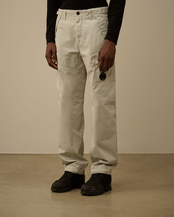 C.p. Company Cotton Gabardine Regular Cargo Pants BLUE FOX - GREY
