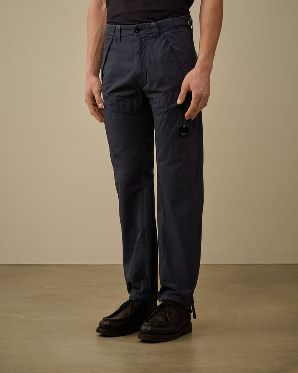 C.p. Company Cotton Gabardine Regular Cargo Pants INDIA INK – BLUE