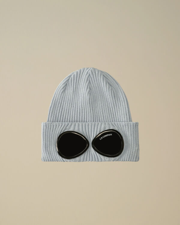 c.p. company Cotton Goggle Beanie CERULEAN - LIGHT-BLUE