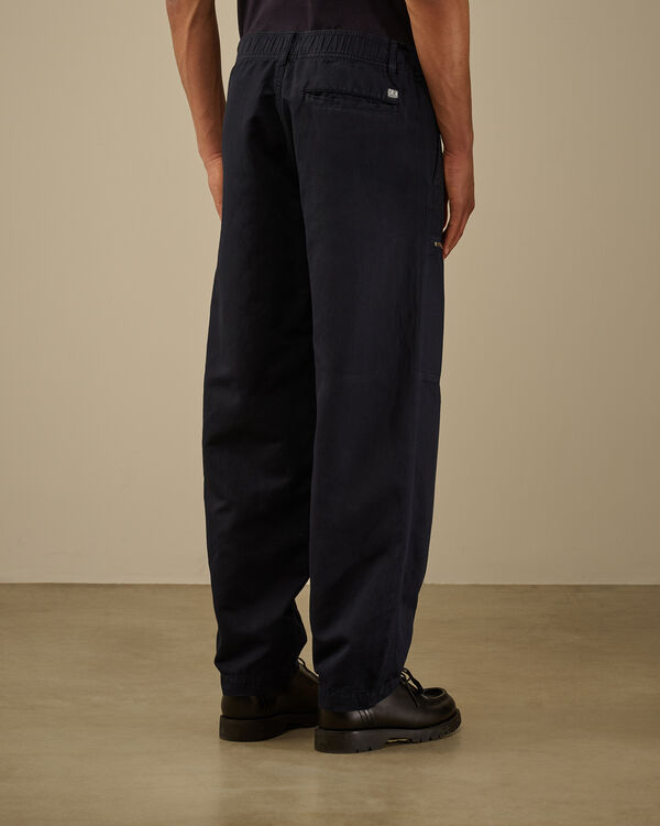 C.p. Company Cotton/Linen Cargo Pants TOTAL ECLIPSE - BLUE