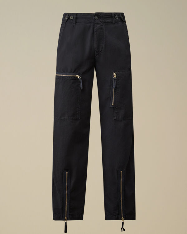 c.p. company Cotton/Linen Cargo Pants TOTAL ECLIPSE - BLUE