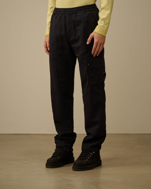 C.p. Company Cotton/Linen Loose Pants TOTAL ECLIPSE - BLUE