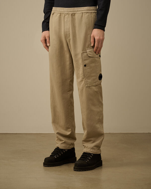 C.p. Company Cotton/Linen Loose Pants VINTAGE KHAKI - BEIGE
