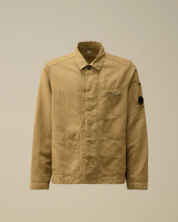 c.p. company Cotton/Linen Overshirt TREE HOUSE - BEIGE