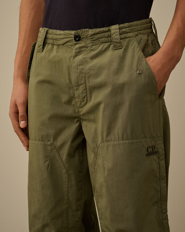 C.p. Company Cotton Rip Stop Loose Pants THYME - GREEN