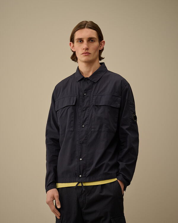 C.p. Company Cotton Rip Stop Overshirt TOTAL ECLIPSE - BLUE
