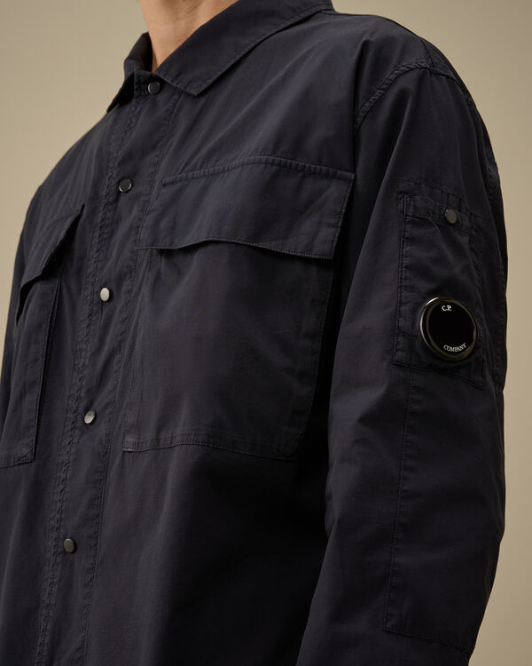 C.p. Company Cotton Rip Stop Overshirt TOTAL ECLIPSE - BLUE