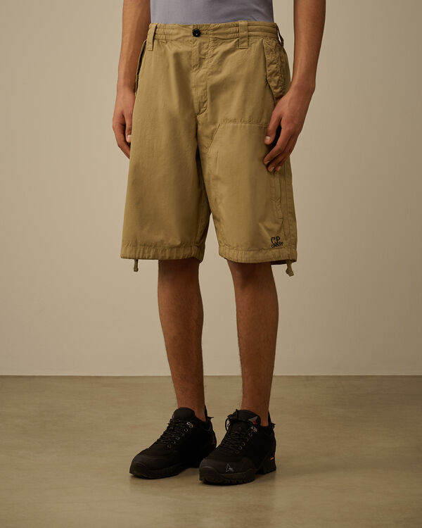 C.p. Company Cotton Rip Stop Shorts TREE HOUSE - BEIGE