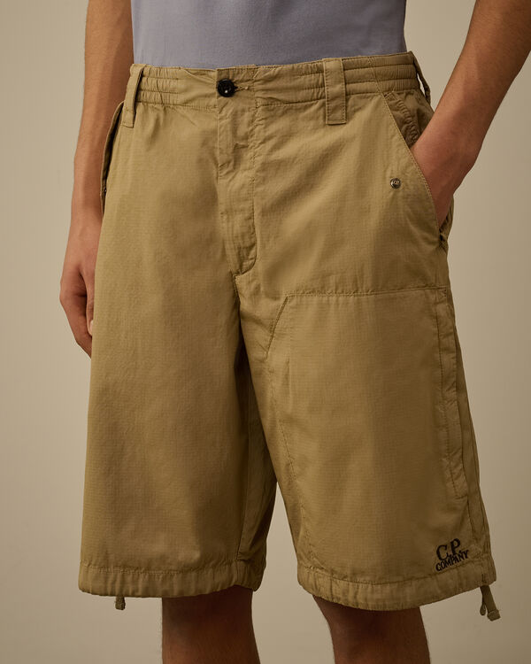 C.p. Company Cotton Rip Stop Shorts TREE HOUSE - BEIGE