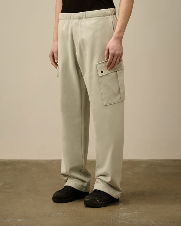 C.p. Company Diagonal Raised Fleece Cargo Sweatpants BLUE FOX - GREY