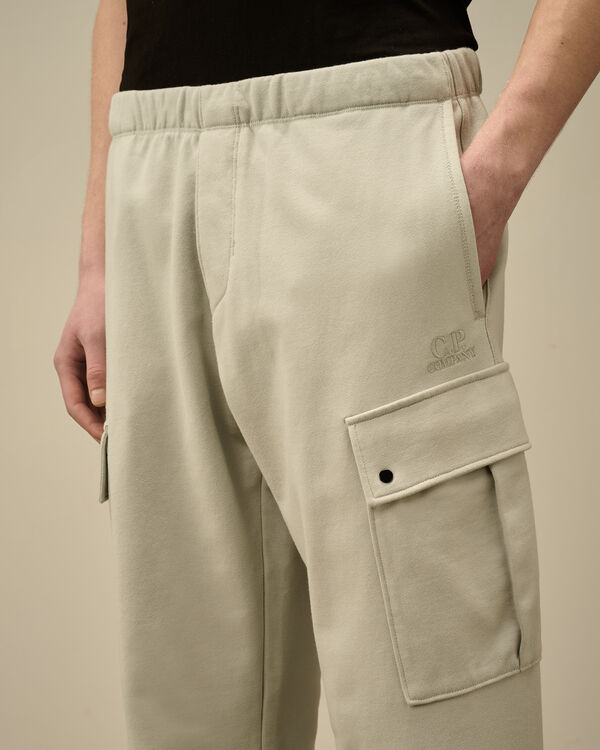 C.p. Company Diagonal Raised Fleece Cargo Sweatpants BLUE FOX - GREY