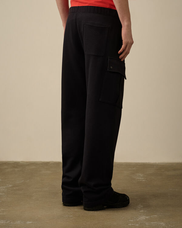 C.p. Company Diagonal Raised Fleece Cargo Sweatpants TOTAL ECLIPSE - BLUE