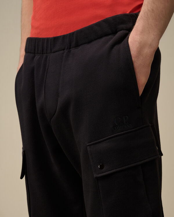C.p. Company Diagonal Raised Fleece Cargo Sweatpants TOTAL ECLIPSE - BLUE