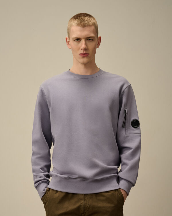 C.p. Company Diagonal Raised Fleece Crewneck Lens Sweatshirt LAVANDER VIOLET